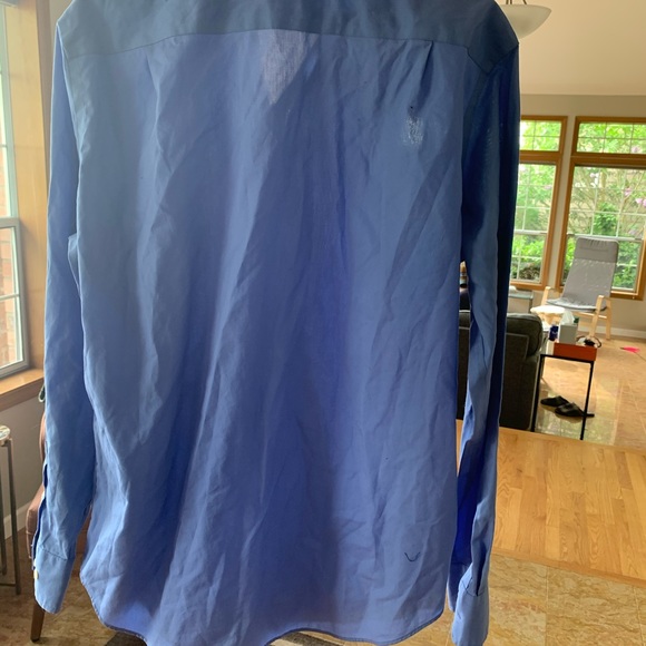 Merona blue button down shirt - men’s size L - Picture 5 of 6